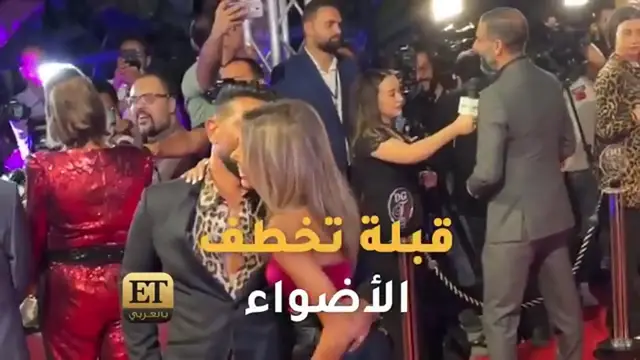 'Video thumbnail for قبلة أحمد سعد وعلياء بسيوني تخطف الأضواء في حفل دير جست🏆(360P)'