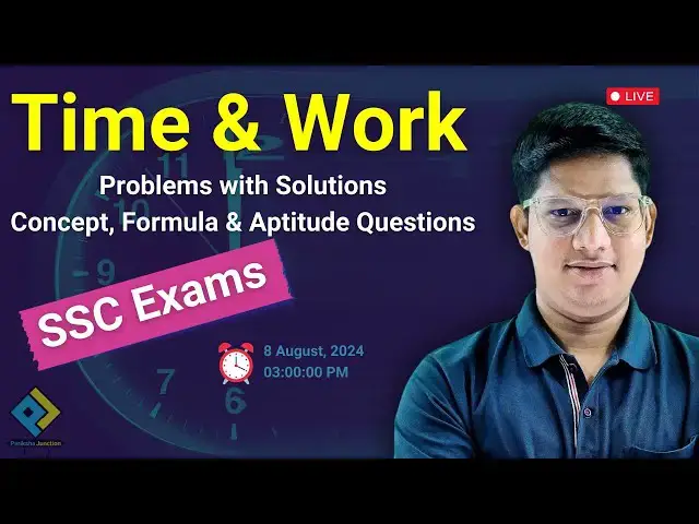 'Video thumbnail for Time & Work | Problems with Solutions Concept, Formula & Aptitude Questions #ParikshaJunction'