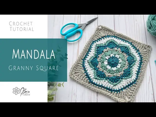 'Video thumbnail for Crochet A Beautiful Mandala Square With This Easy Tutorial!'