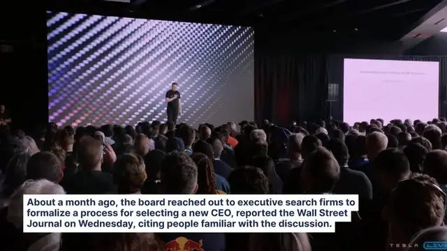 'Video thumbnail for Elon Musk And Tesla Chair Deny WSJ Report Of Board Exploring CEO Replacement'