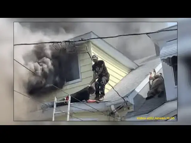'Video thumbnail for Neighbor Pulls Man From Burning Home in Minersville'