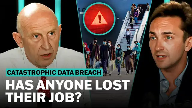 'Video thumbnail for EXCLUSIVE: Defence secretary on the "catastrophic" Afghan leak'