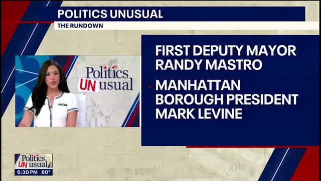 'Video thumbnail for Politics Unusual: Deputy Mayor Mastro defends Adams agenda, Levine celebrates comptroller win, NJ talks cost of living'