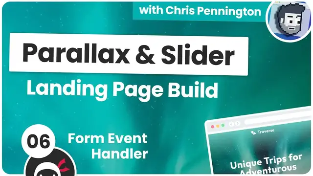 'Video thumbnail for Landing Page Build (with Parallax) #6 - Form Event Handler'