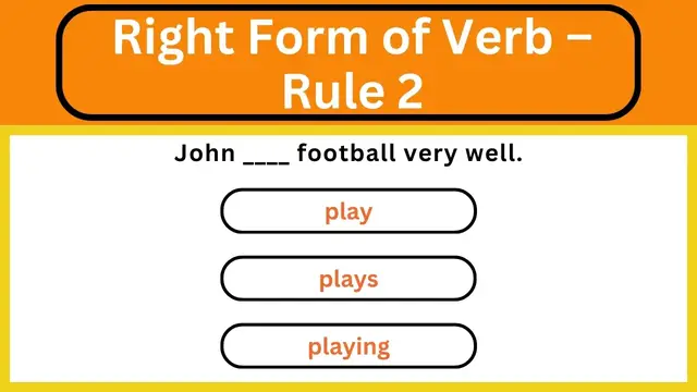 'Video thumbnail for English Grammar Practice || Right Form of Verb – Rule 2 || English Grammar Test'
