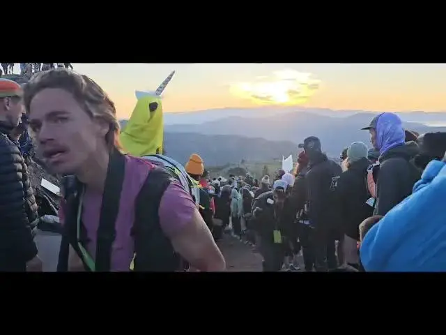 'Video thumbnail for 2025 Western States 100: The Pack goes over the Escarpment with the Sunrise and Smiles:'