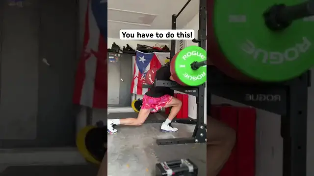 'Video thumbnail for Insane 335lbs Bulgarian Split Squats & Epic Dunks'