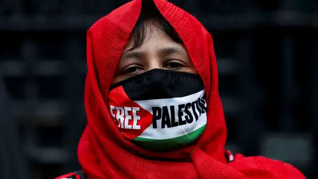 'Video thumbnail for ‘Red Line for Gaza’: London protest against Israel’s atrocities committed'