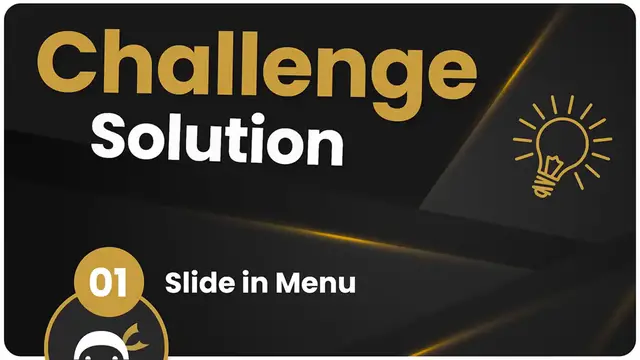 'Video thumbnail for Coding Challenge SOLUTION #1 - Slide in Menu'