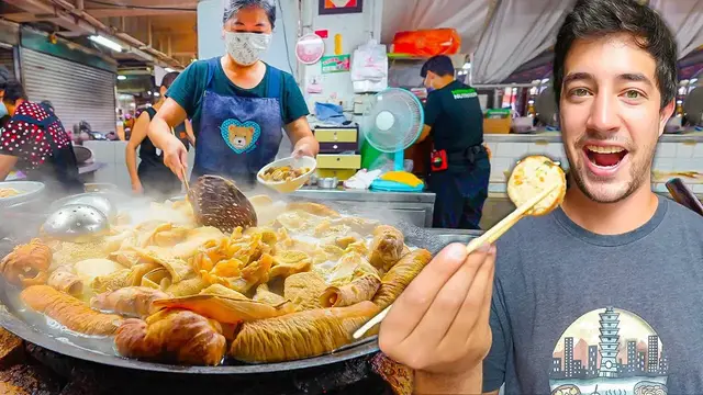 'Video thumbnail for Taiwanese STREET FOODS in Chiayi!! BEEF JACUZZI + Breakfast Food in Taiwan's #1 Market!'