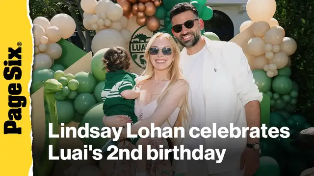 'Video thumbnail for Lindsay Lohan shares rare photos of son Luai to celebrate second birthday'