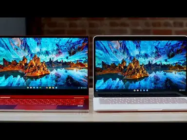 'Video thumbnail for 4K Showdown: Samsung Galaxy Chromebook vs. Pixelbook Go'