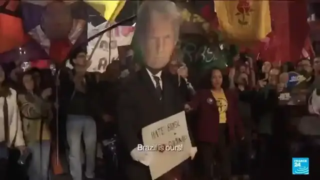 'Video thumbnail for 'Brazil is ours!': Protests in Sao Paulo after Trump threatens 50% levy'