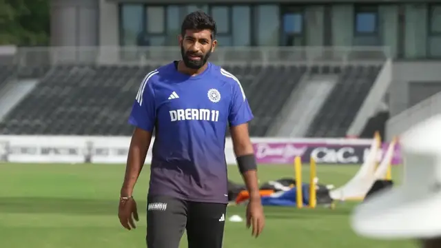 'Video thumbnail for Bumrah trains with India ahead of crucial 4th Test against England'