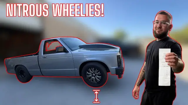 'Video thumbnail for Our “Budget Racecar” gets GIANT Nitrous Shot! (Big Backfire)'