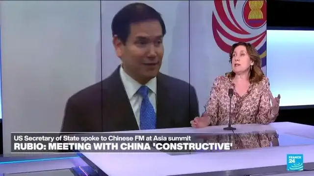 'Video thumbnail for US Secretary of State Marco Rubio spoke to Chinese FM at Asia summit'