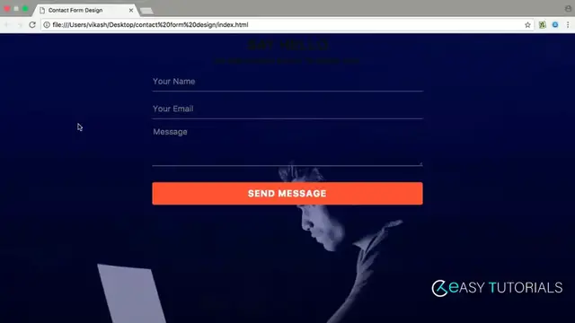 'Video thumbnail for How To Make A Contact Form Using HTML And CSS - Easy Tutorials'