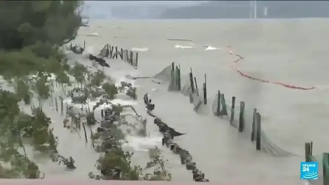 'Video thumbnail for Storms hit southern China mainland in wake of Typhoon Wipha'