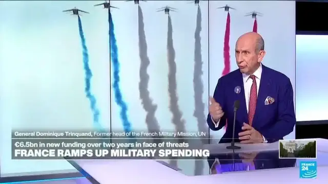 'Video thumbnail for France announces an extra €6.5 bn in military spending'
