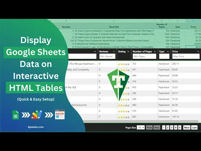 'Video thumbnail for Display Google Sheets Data on Interactive HTML Tables (Quick & Easy Setup)'
