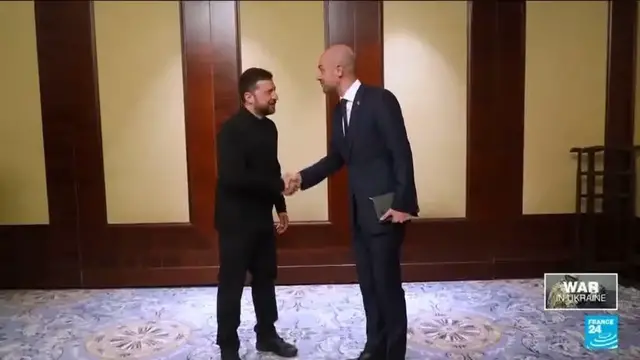 'Video thumbnail for France's Minister in Ukraine for high-level talks amid strikes'