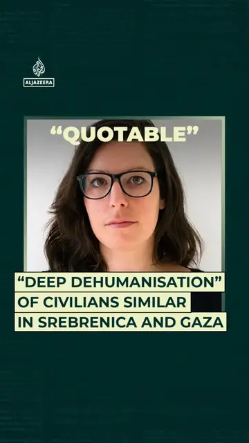 'Video thumbnail for "Deep dehumanisation" of civilians similar in Srebrenica and Gaza'
