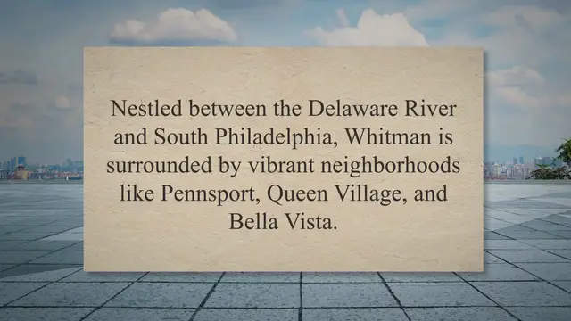 'Video thumbnail for Exploring the Vibrant Whitman Neighborhood in Philadelphia'