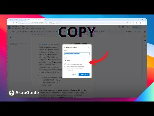 'Video thumbnail for How To Duplicate A Page In Google Docs'
