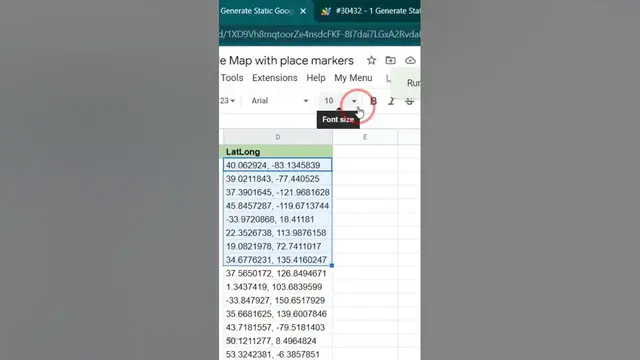 'Video thumbnail for Generate Static Google Map in Google Sheets'