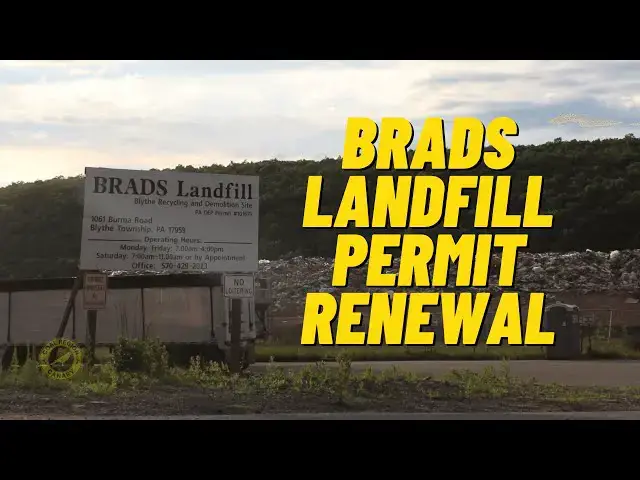 'Video thumbnail for BRADS Landfill Permit Renewal Hearing - St. Clair, PA'