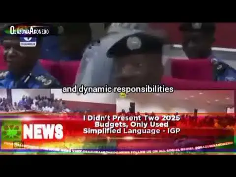 'Video thumbnail for I Didn't Present Two 2025 Budgets, Only Used Simplified Language - IGP'
