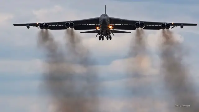 'Video thumbnail for SkyWest pilot makes ‘aggressive maneuver’ to avoid B-52 midair collision'