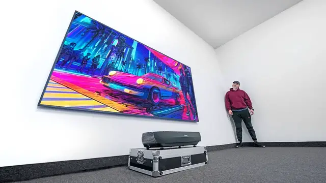'Video thumbnail for Huge 100-inch 4K Laser TV - 100 Inches for Less $$$'
