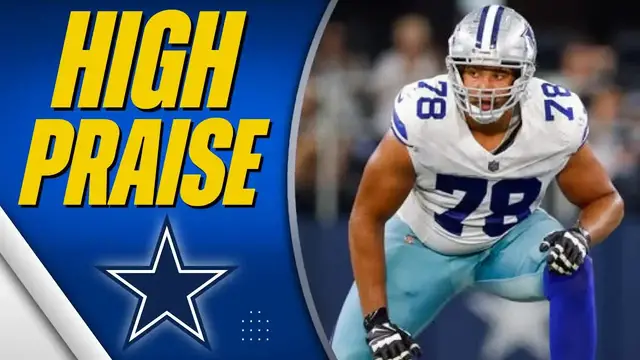 'Video thumbnail for a to z sports dallas: terence steele's positive update from cowboys lineman coach!'