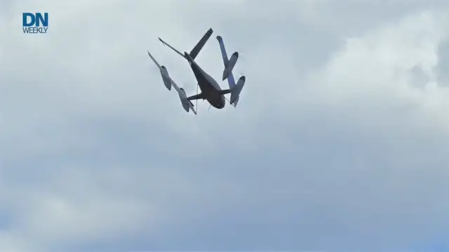 'Video thumbnail for Vertical lift, fixed-wing flight: Get a look at PteroDynamic’s trans-wing aircraft'