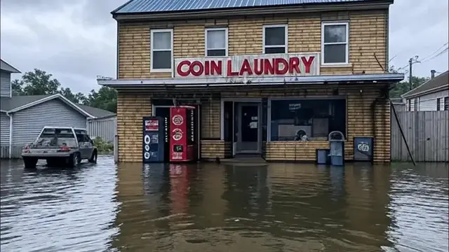 'Video thumbnail for Investment Joy: laundromat flooding in circleville ohio! insurance & property damage'