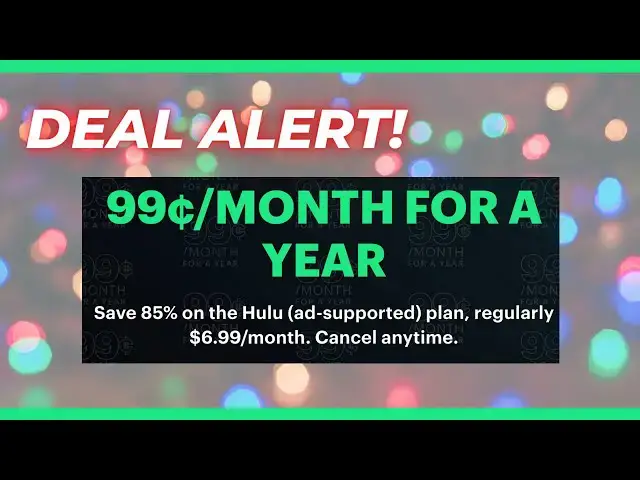 'Video thumbnail for DEAL ALERT: Hulu's 99-Cent Black Friday Deal Is Back! Here's What You Need to Know (November 2021)'