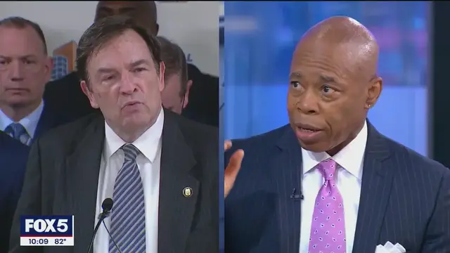 'Video thumbnail for Former interim NYPD commissioner accuses Adams of corruption'