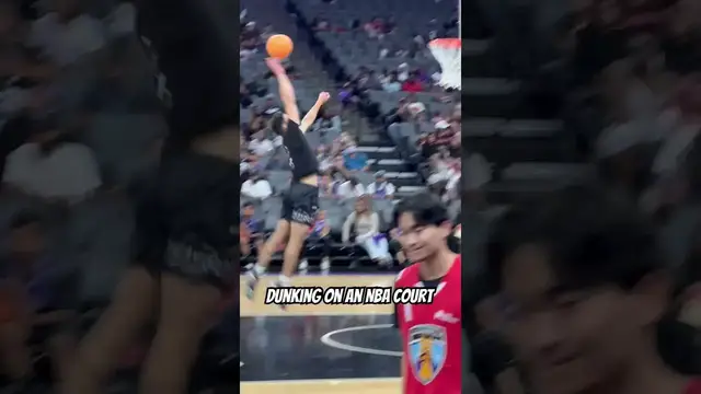 'Video thumbnail for Amazing Dunk on Sacramento Kings NBA Court'