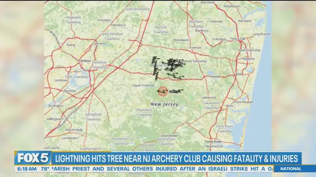 'Video thumbnail for Lightning strike kills 1, injures 13 at NJ archery range'