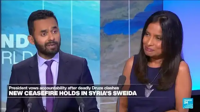 'Video thumbnail for New ceasefire holds in Syria’s Sweida'