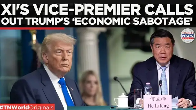 'Video thumbnail for China Strikes Back at Trump, Vice Premier Delivers Scathing Rebuke of US Trade Tactics | WATCH'