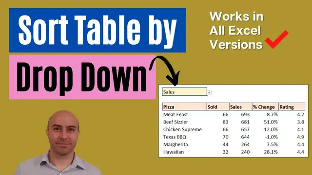 'Video thumbnail for Sort Table by Drop-Down Value in Excel - ALL VERSIONS ✔'