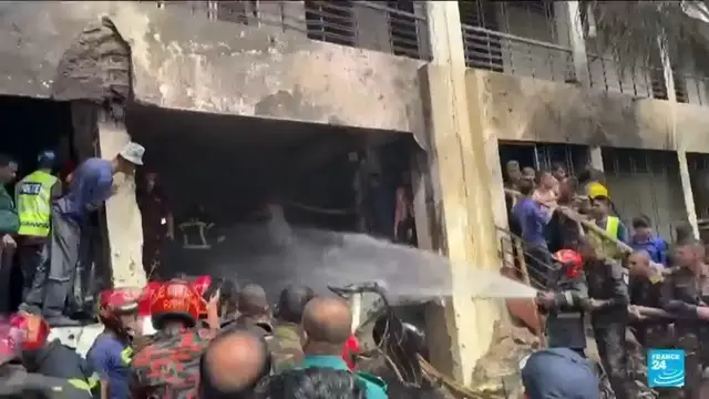 'Video thumbnail for Bangladesh plane crash kills at least 27, including 25 children'