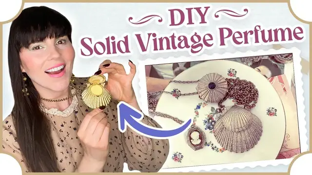 'Video thumbnail for Easy DIY Vintage Solid Perfume Recipe using vintage jewellery!'