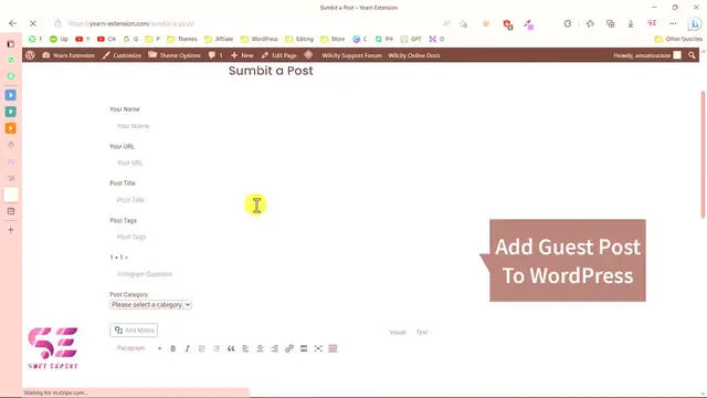 'Video thumbnail for Allow Users to Submit Posts on Your WordPress Site - Guest Posting Tutorial'