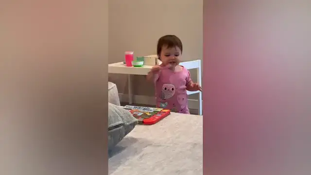 'Video thumbnail for Baby Tries To Share Ice Cream But Can't Stop Eating It | Happily TV'