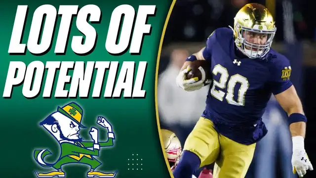 'Video thumbnail for Notre Dame Fighting Irish - A to Z Sports : a sleeper could elevate notre dame's 2025 offense'