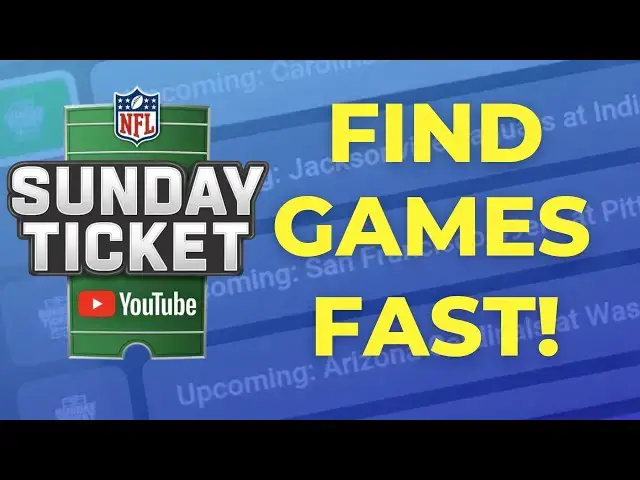 'Video thumbnail for How to Find NFL Sunday Ticket Games Faster With YouTube TV!'