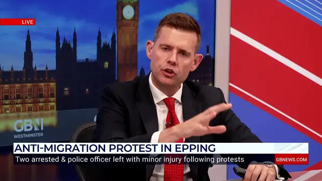 'Video thumbnail for WATCH: Essex local left 'speechless' at migrant hotel protest in Epping'